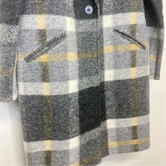 Cynthia Rowley long wool plaid jacket - Picture 5 of 12